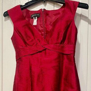 Jones New York Size 6 Petite Red Sleeveless Wedding/Evening/Valentine's Dress